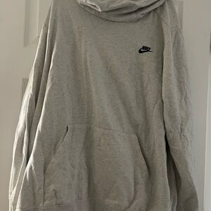 Nike Women’s Light Gray cow neck Hoodie